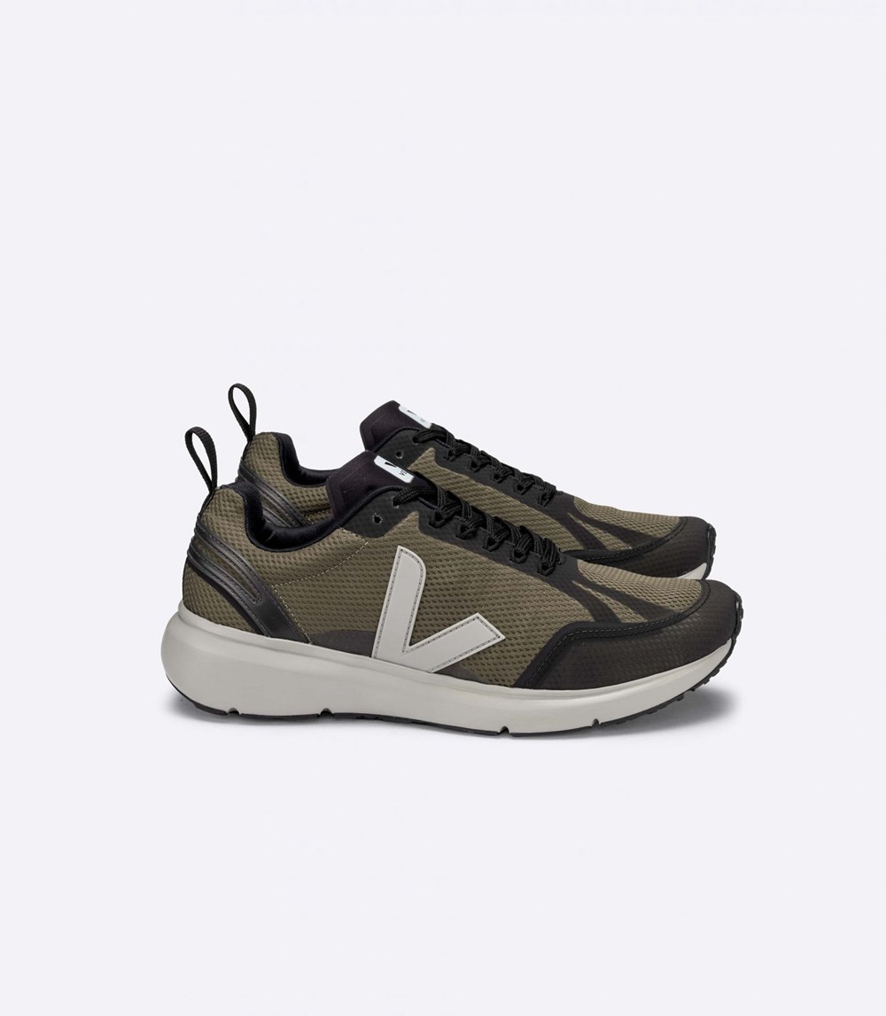 Veja Trainers Mens Olive/White - Condor 2 Alveomesh - CKSP-62917